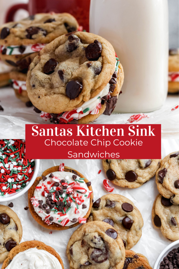 Santas Kitchen Sink Christmas Cookie Sandwiches - Topped With Honey