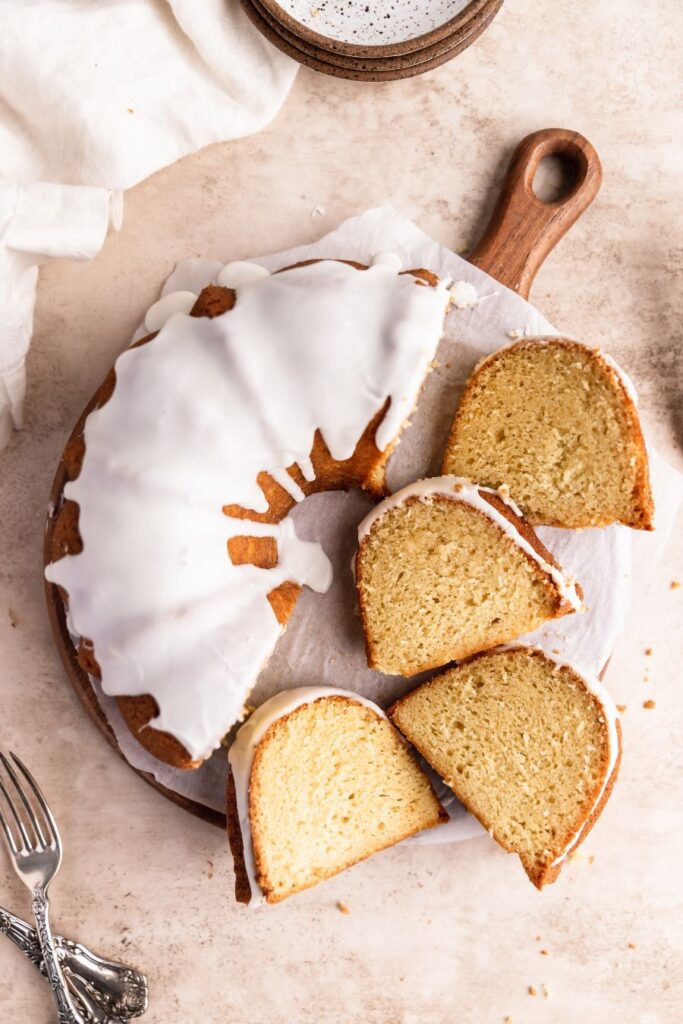 Vanilla Pudding Bundt Cake - Topped With Honey