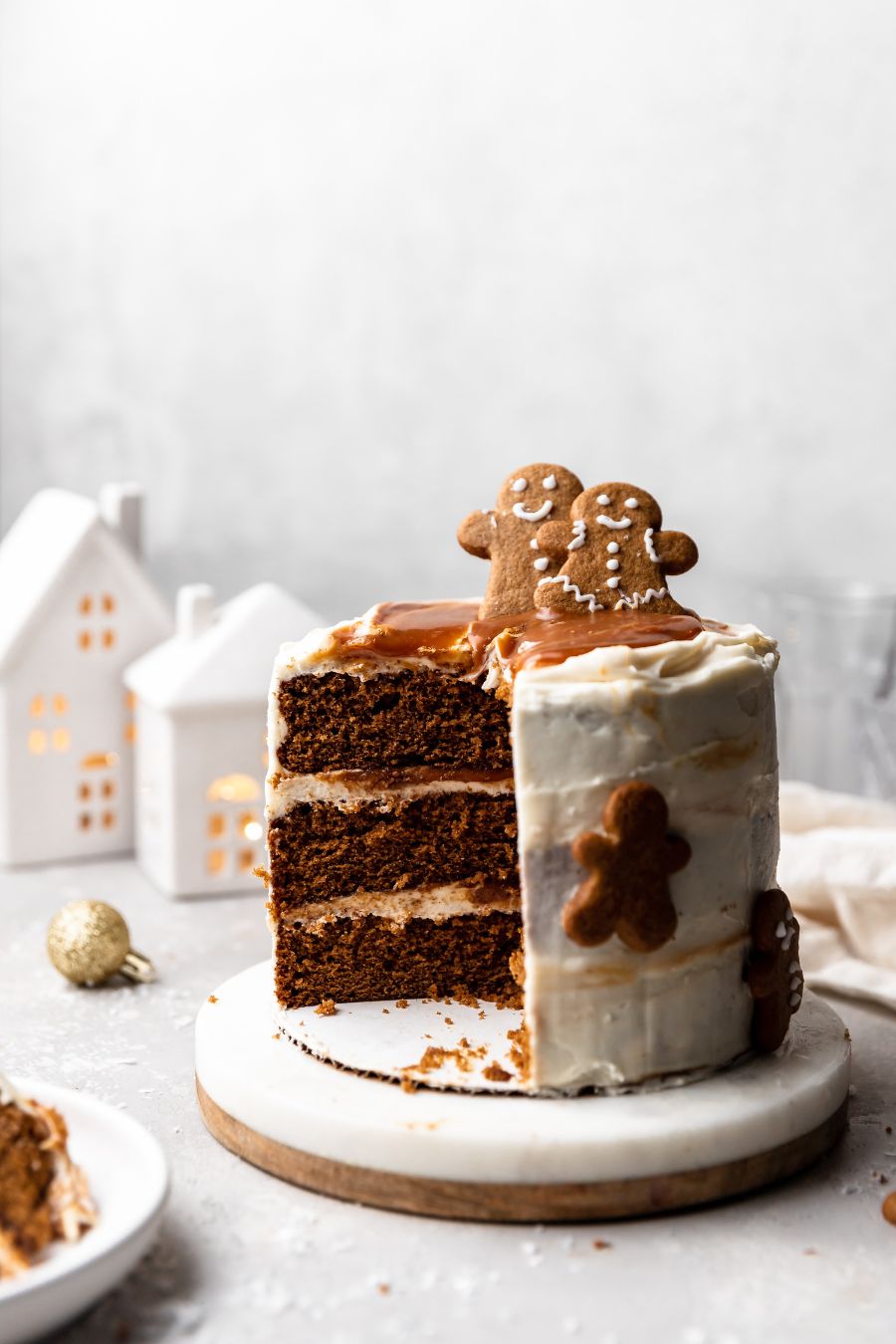 Caramel Gingerbread Layer Cake Topped With Honey